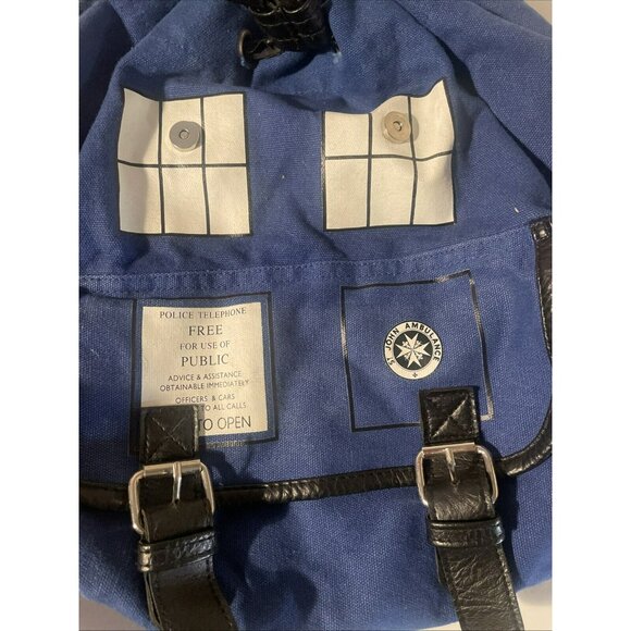 Doctor Who Backpack Tardis Call Box  Knapsack Blue Bag - Picture 4 of 6
